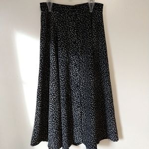 Ditsy flower button up skirt